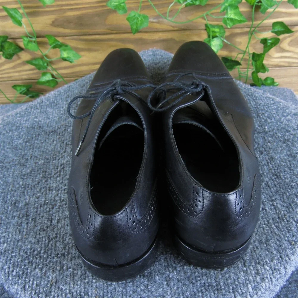HUGO BOSS Men's Toe‎ Cap Derby Oxfords Black Leather Size 11.5 Medium  Used 2025